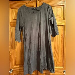 Attitudes by Renée Grey Midi Dress 3/4 sleeve size XL